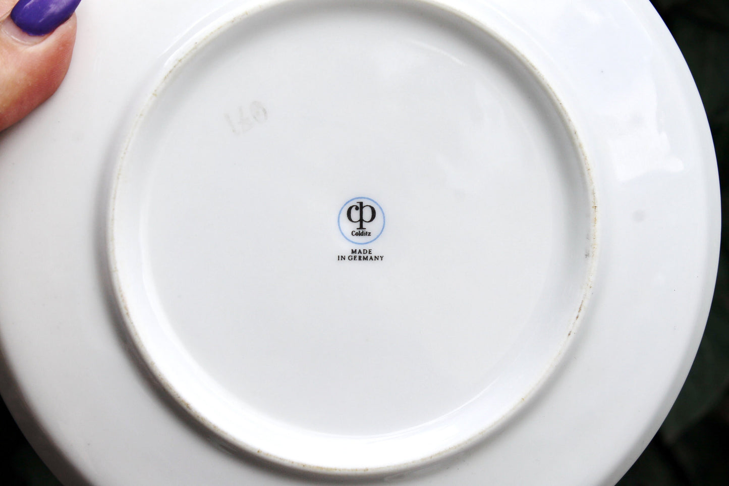 Vintage porcelain plate from GDR. Colditz porcelain factory. Made in Germany - vintage plate 1960-1970s