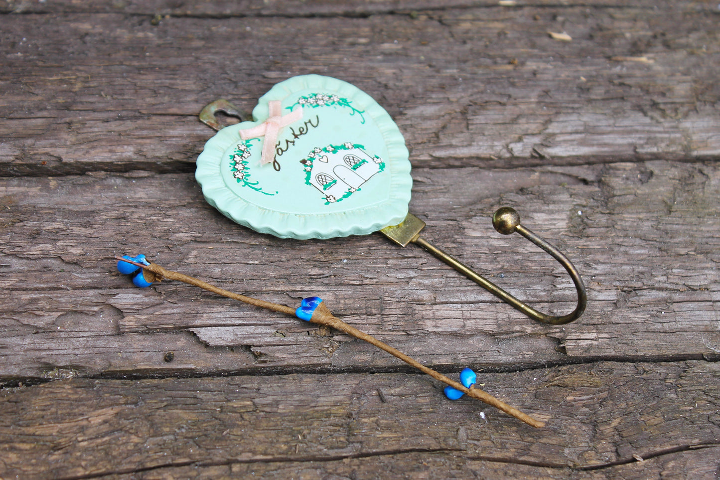 Vintage shabby-chic wall hanger - european style vintage - 1970-1980s - French style wall hanger - Country style wall hanger