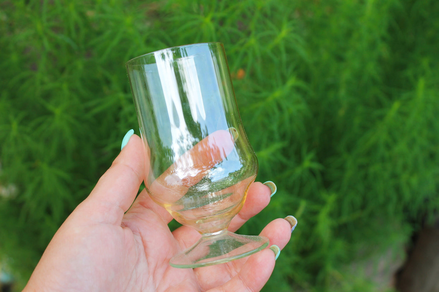 Vintage big glass - small glass vase - USSR beautiful vintage glass - soviet small vase - home decor glass - 1960s