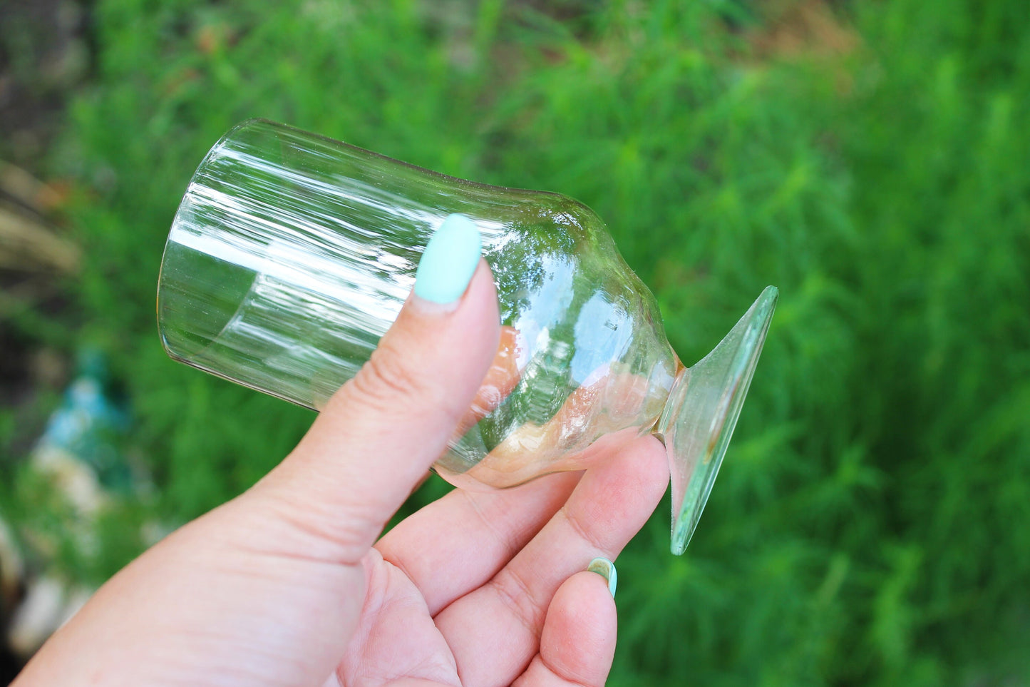 Vintage big glass - small glass vase - USSR beautiful vintage glass - soviet small vase - home decor glass - 1960s