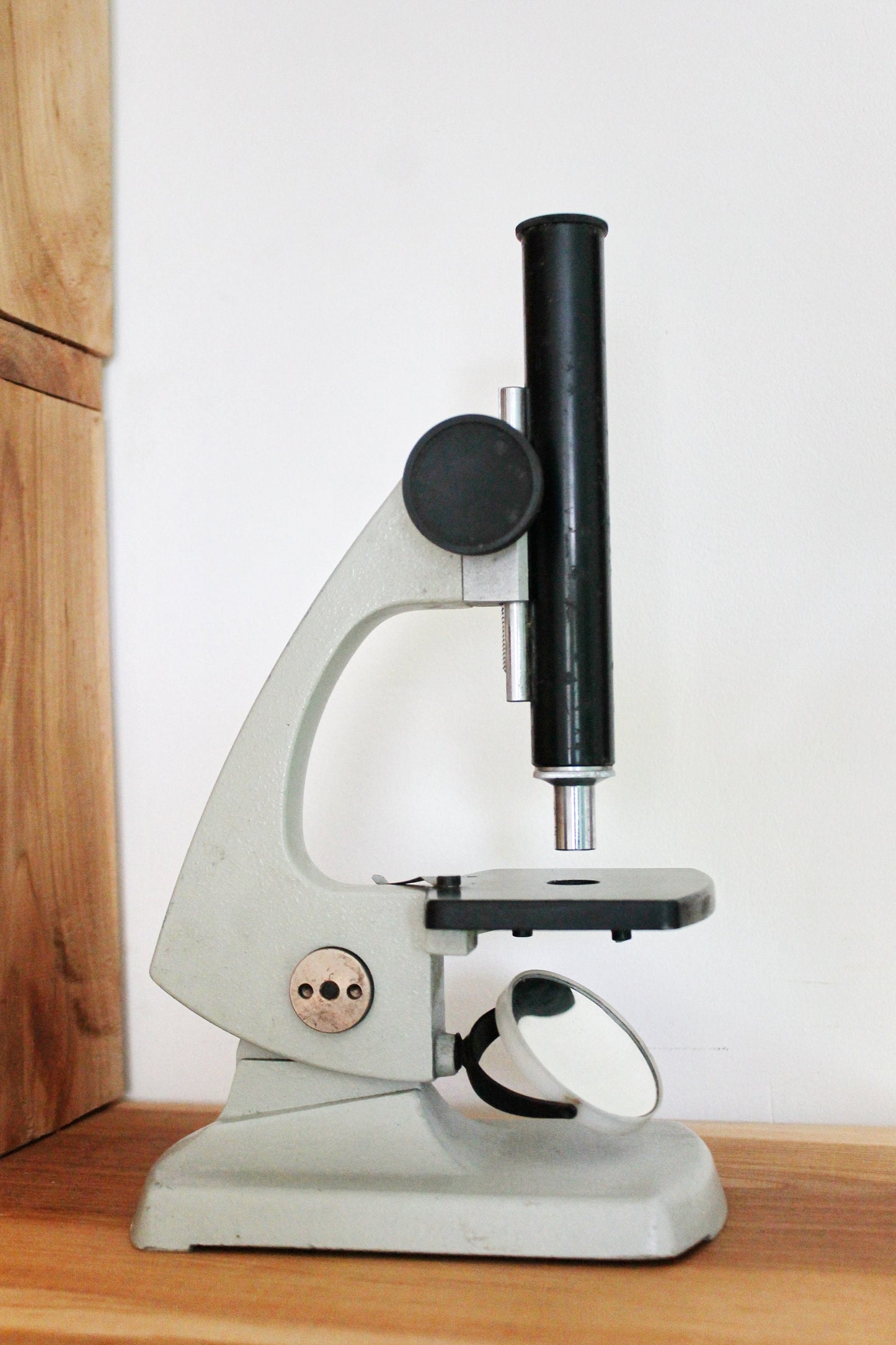 Soviet Vintage School Microscope JunNat-1 optical instrument made in USSR - 1980s - Ukrainian vintage
