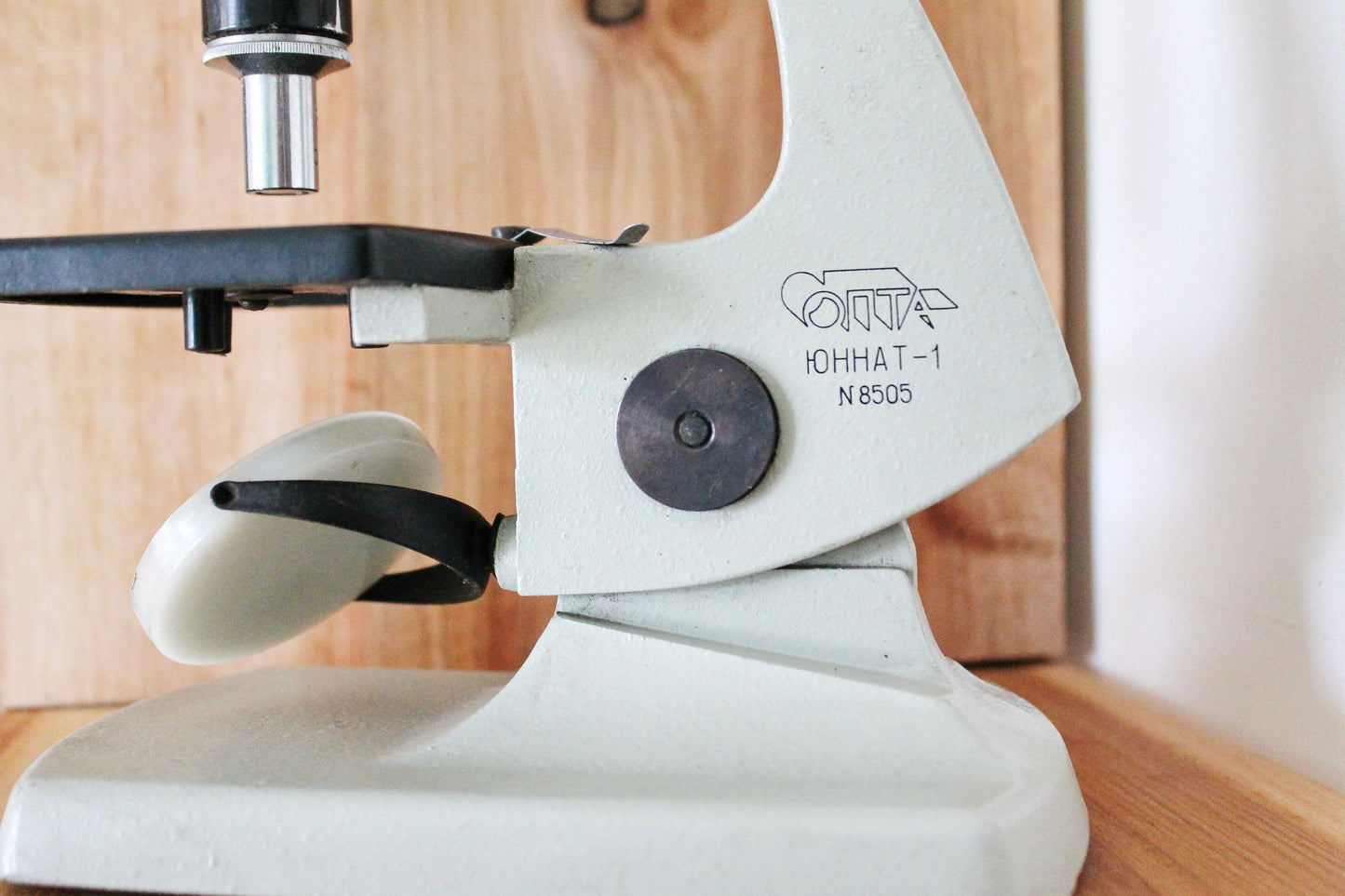 Soviet Vintage School Microscope JunNat-1 optical instrument made in USSR - 1980s - Ukrainian vintage