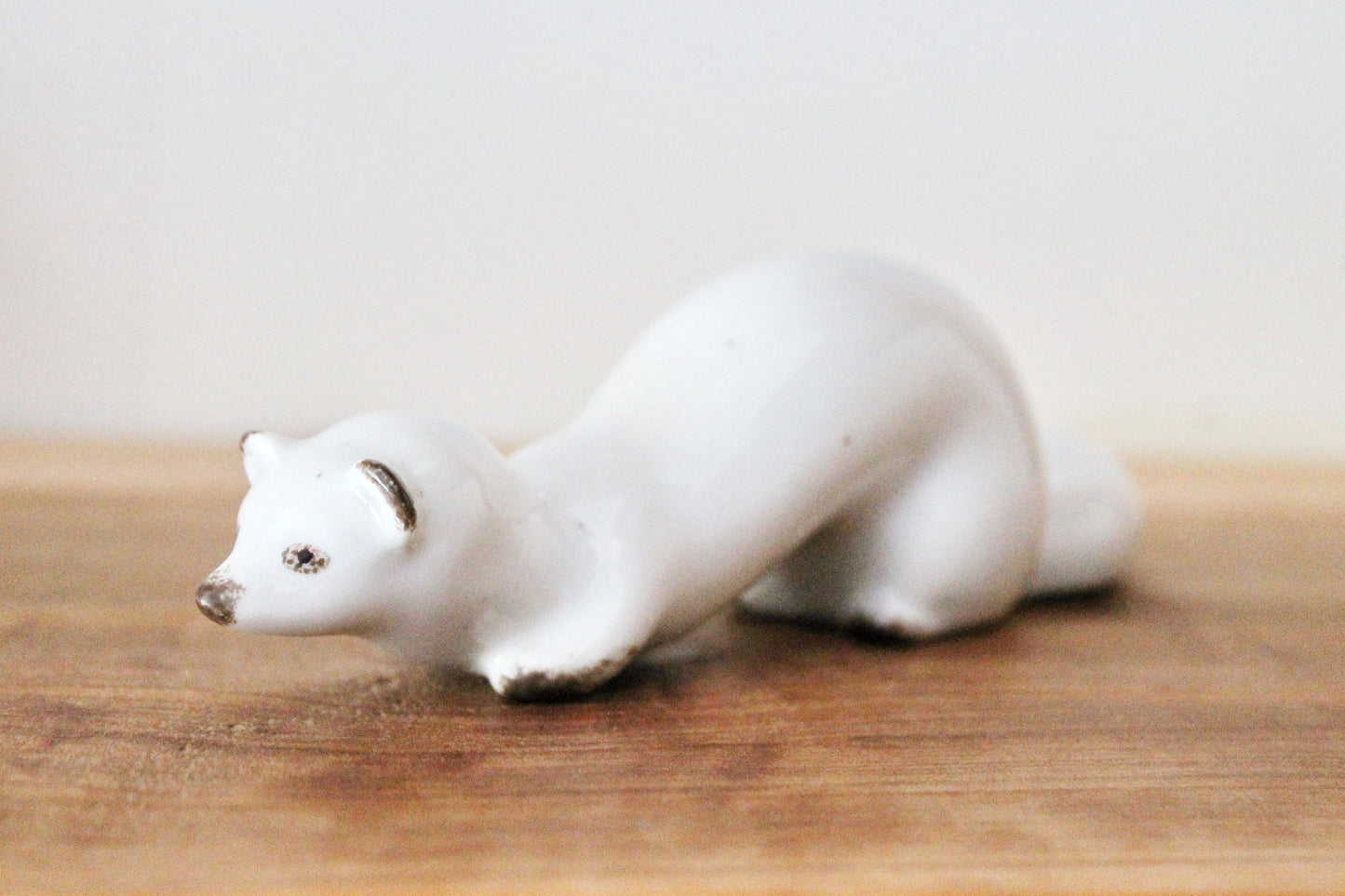 Weasel soviet porcelain figurine 5.5 inches. Polonsky factory of art ceramics USSR - USSR decor - Ukrainain porcelain