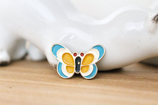 Butterfly small pin - Vintage soviet USSR pin badge - butterfly pin badge, made in USSR, 1970s