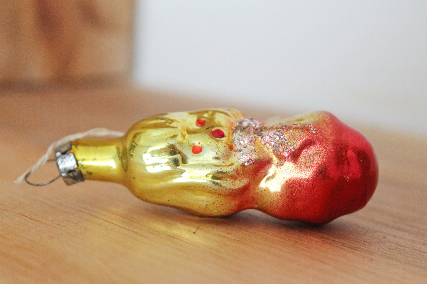 A Girl - Christmas tree toy decoration - 3 inches - Girl toy Soviet vintage - Christmas - New Year Glass Ornament, Made in USSR - 1970s