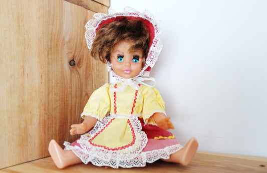 Vintage USSR doll in a red cap - USSR doll - Collectible doll - 1970s