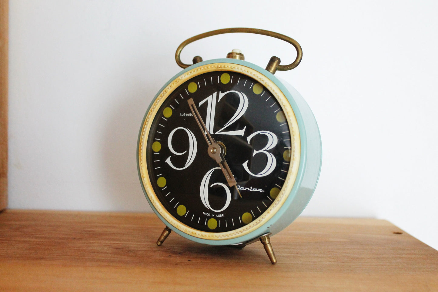 Shabby chic Jantar Alarm clock - Soviet clock 'Jantar' - Made in USSR - Vintage Alarm Clock - Working