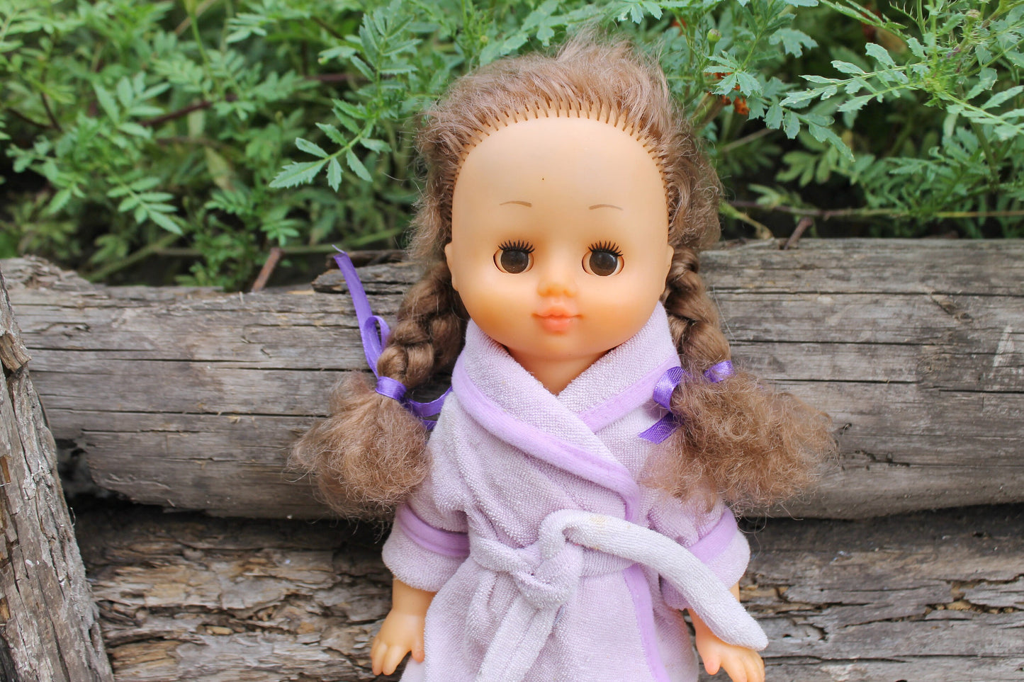 Vintage USSR doll "Martha" in a bathrobe -34 cm - 13.4 inches - USSR doll - Collectible doll - 1970s