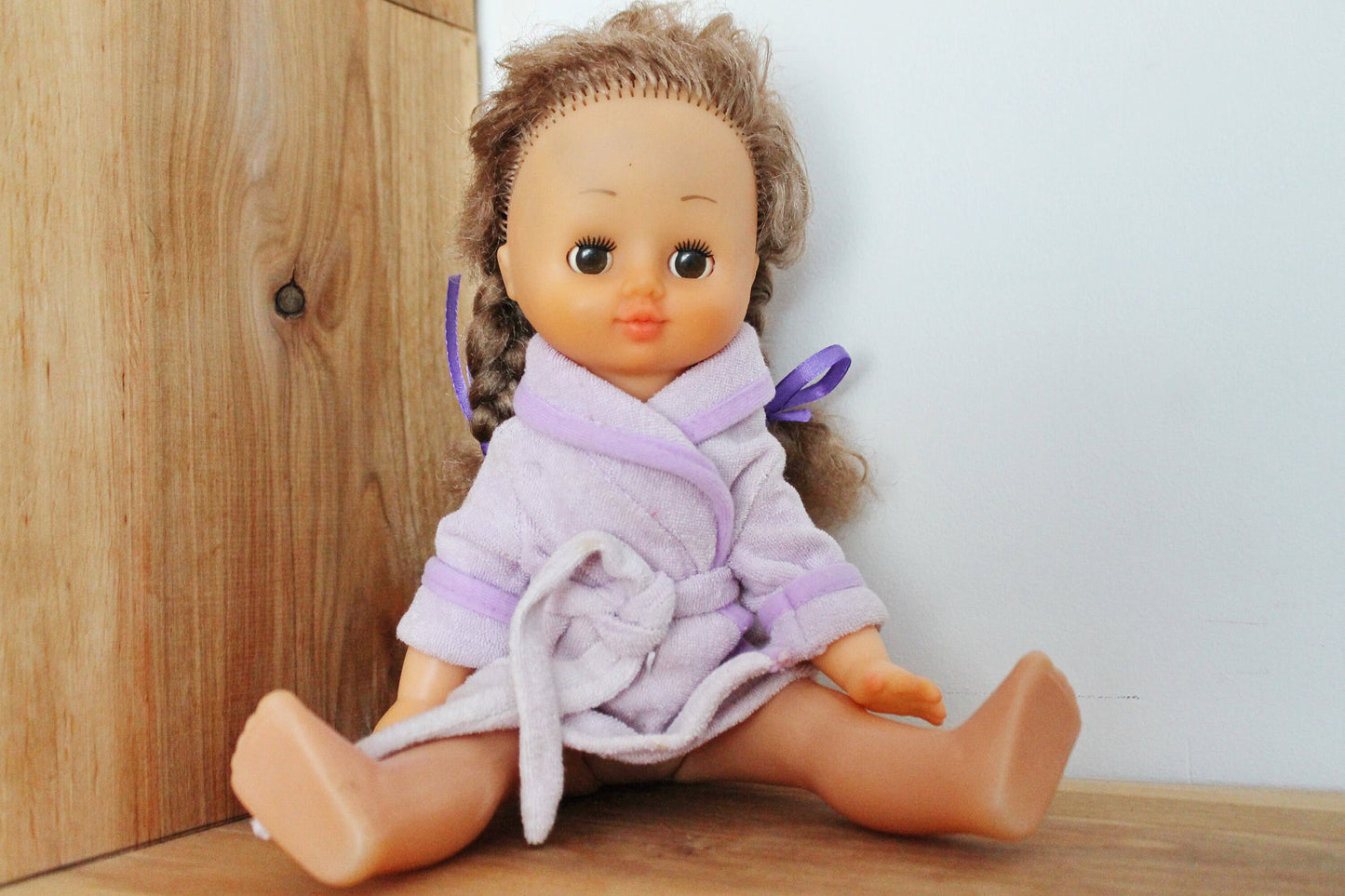 Vintage USSR doll "Martha" in a bathrobe -34 cm - 13.4 inches - USSR doll - Collectible doll - 1970s