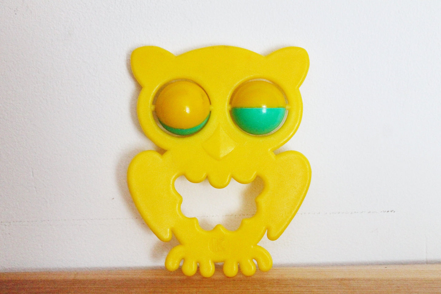 Soviet vintage baby rattle - Owl - 4.1 inches - soviet toy - vintage toy - vintage rattle - Soviet Union toy - USSR rattle - 1970s