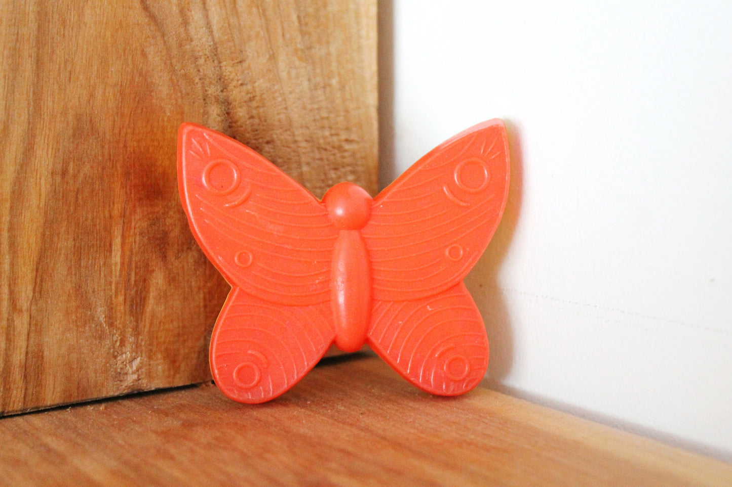 Soviet vintage baby rattle - Butterfly - 3 inches - soviet toy - vintage toy - vintage rattle - Soviet Union toy - USSR rattle - 1970s
