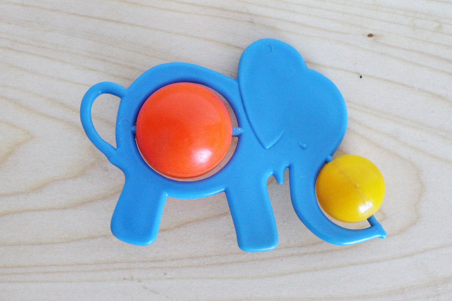 Soviet vintage baby rattle - Elephant - 4.3 inches - soviet toy - vintage toy - vintage rattle - Soviet Union toy - USSR rattle - 1970s