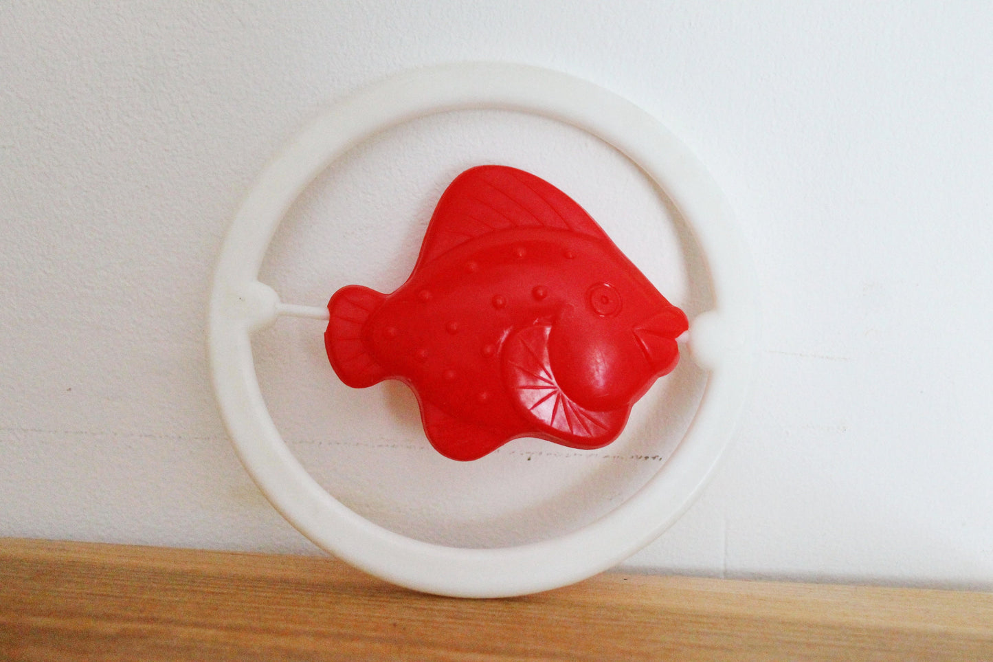 Soviet vintage baby rattle - Fish - 4.5 inches - soviet toy - vintage toy - vintage rattle - Soviet Union toy - USSR rattle - 1970s