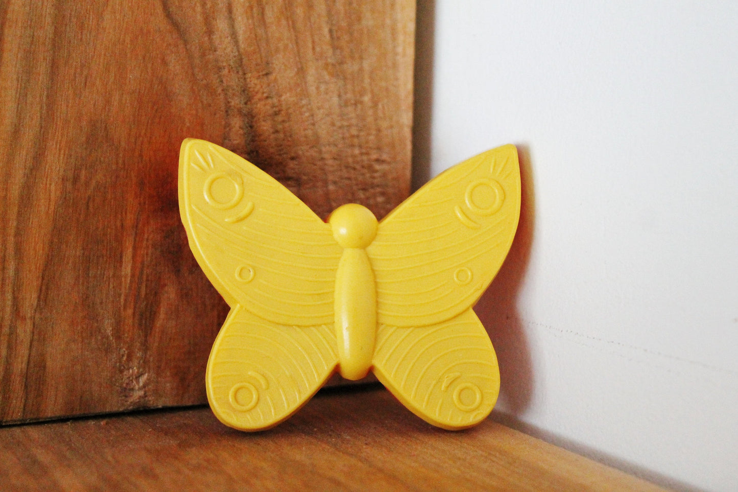 Soviet vintage baby rattle - Butterfly - 3 inches - soviet toy - vintage toy - vintage rattle - Soviet Union toy - USSR rattle - 1970s