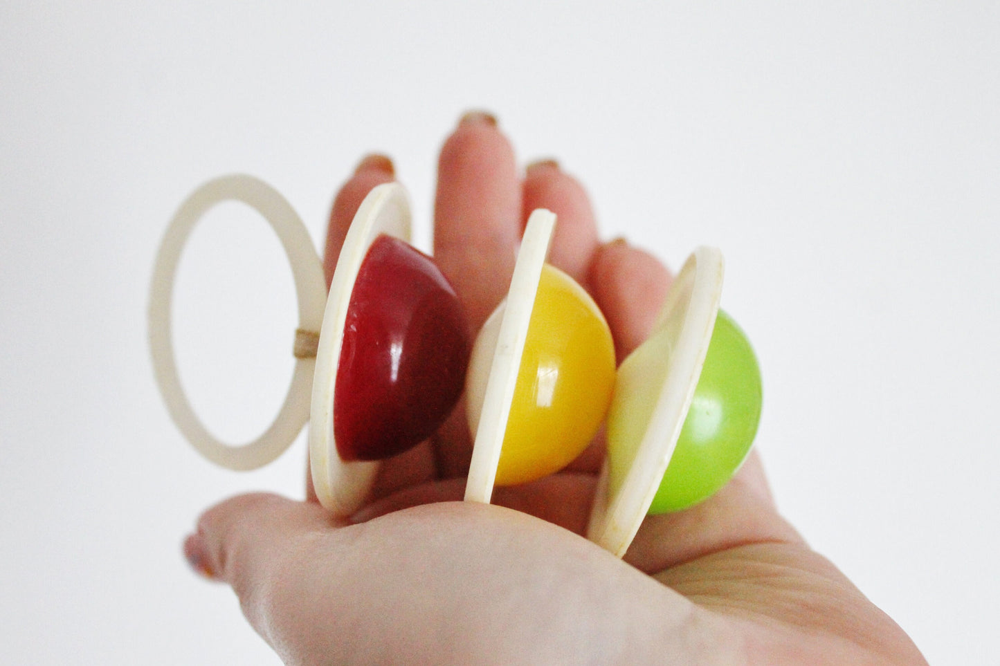 Soviet vintage baby rattle 4.6 inches - soviet toy - vintage toy - vintage rattle - Soviet Union toy - USSR rattle - 1970s