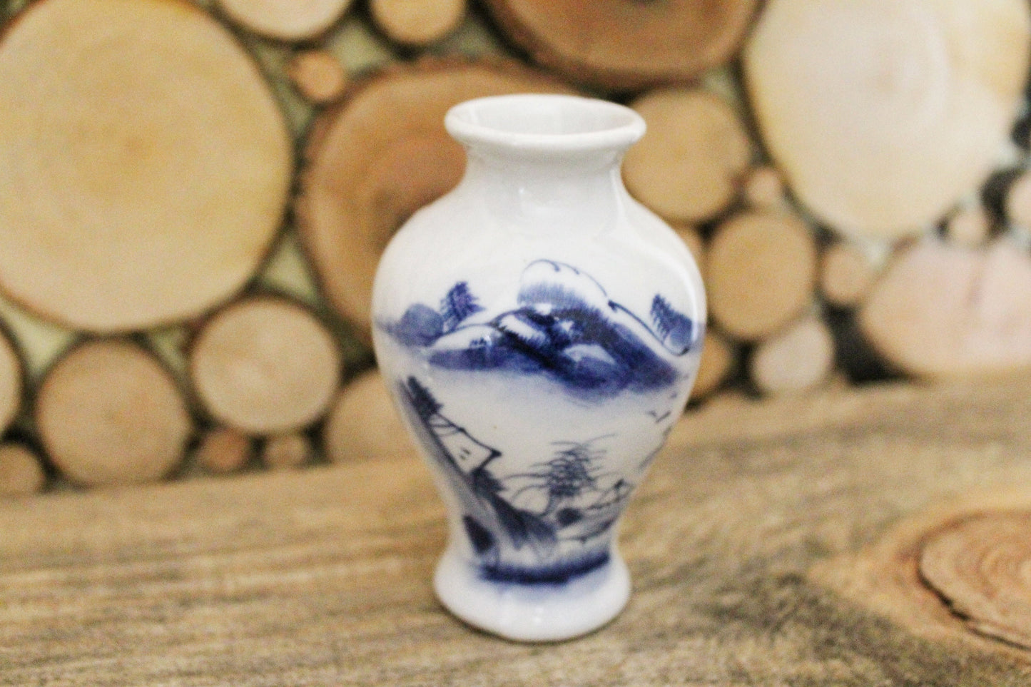 Vintage porcelain small vase 3.4 inches - made in Germany  - mini vase - cute vintage mini vase - 1960-1970s