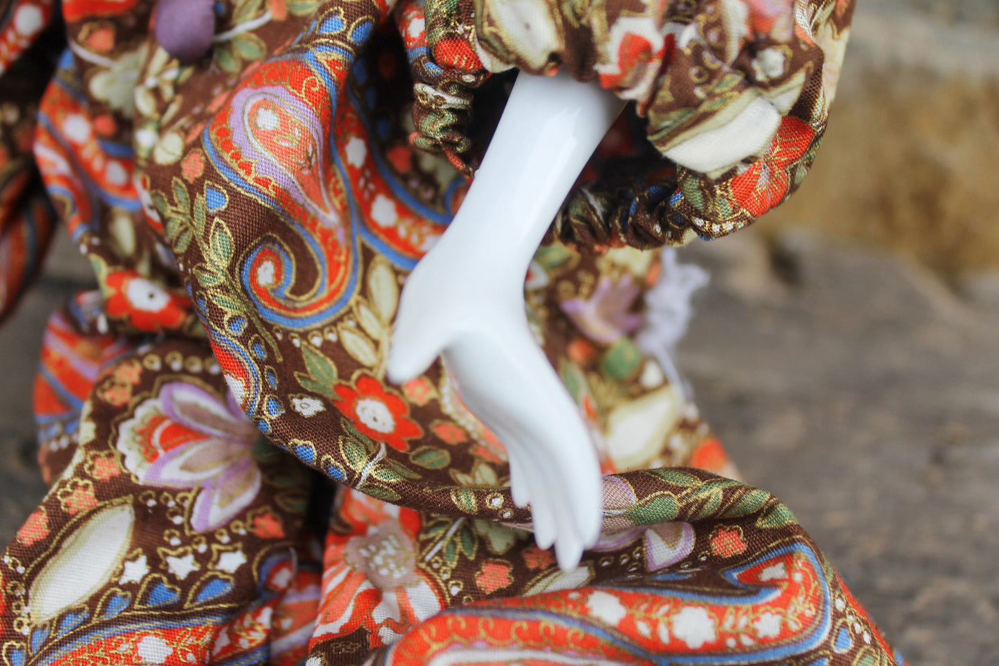 Vintage porcelain Venetian doll - Harlequin - 16.5 inches- collectible doll - porcelain doll - decor doll - 1980s