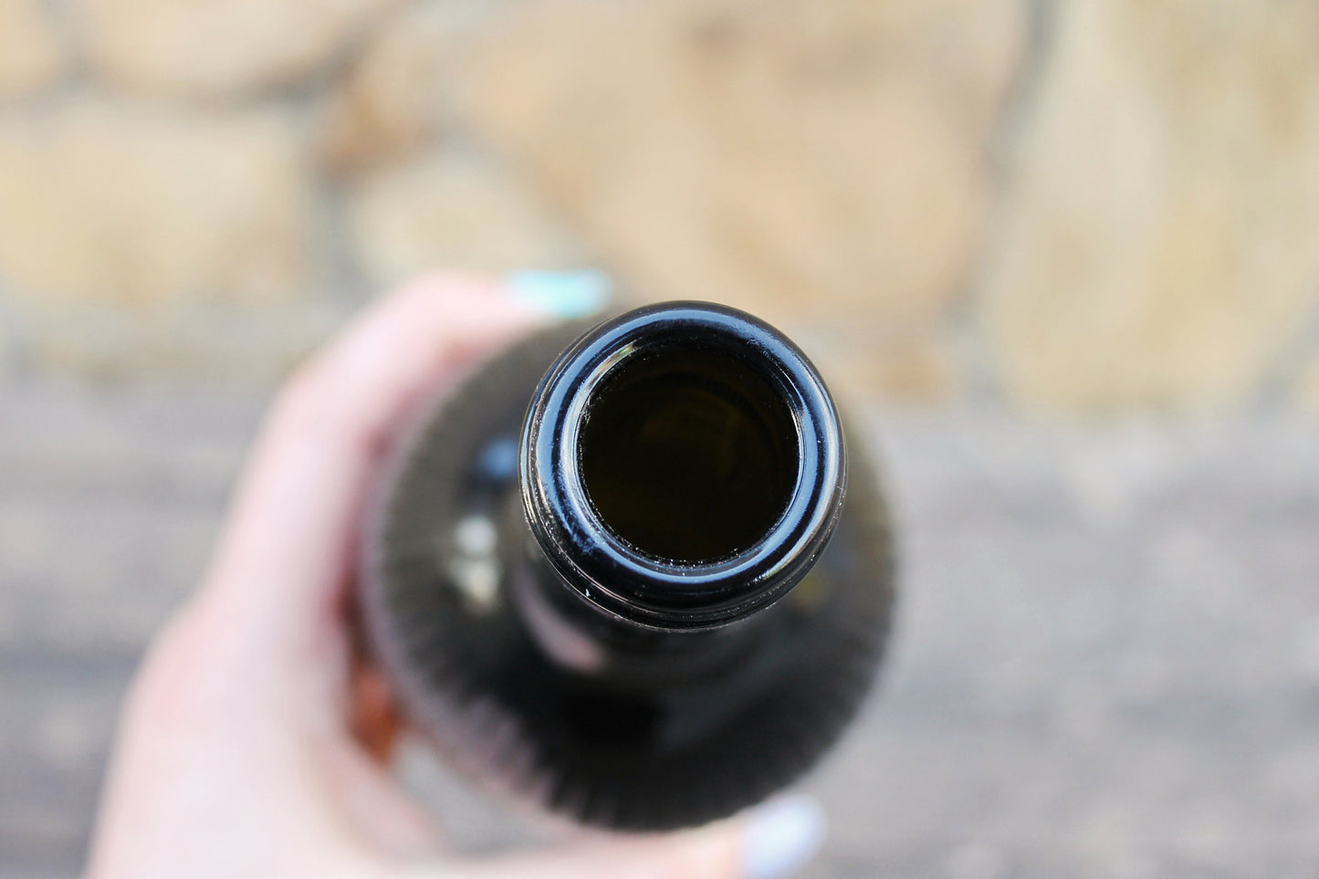 Vintage brown glass vine bottle - 12 inches - Soviet Glass Wine Bottle - USSR made bottle - 1980-1990s