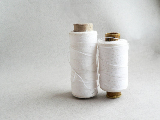 Soviet Vintage Thread Spools - set of 2 - White