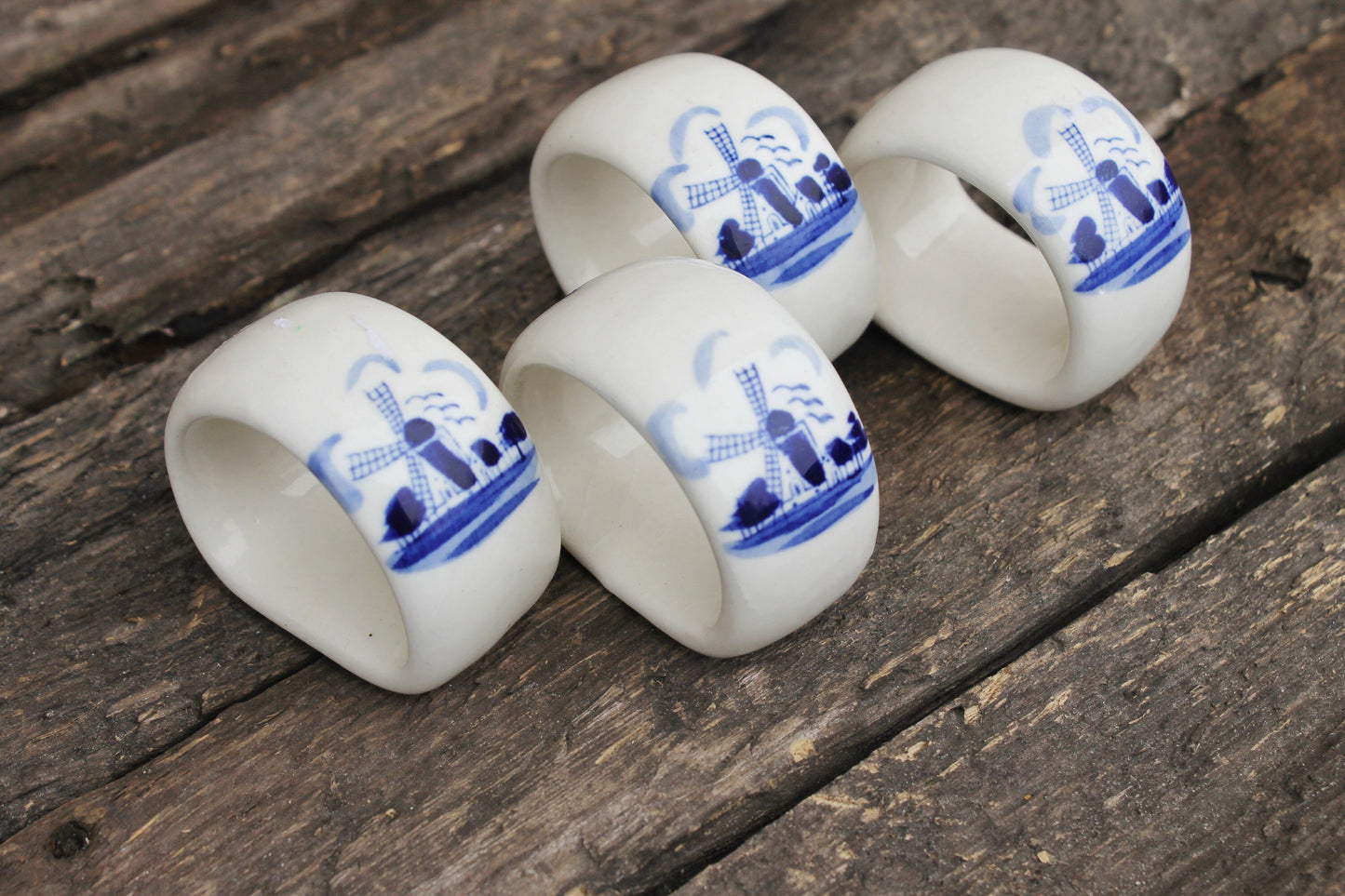 Beautiful ceramic set of 4 napkins holders - Diner Table Decor - made in Germany - home decor - Holiday decor
