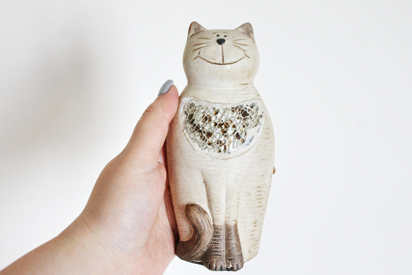 Vintage ceramic figurine Cat - 6.3 inches - Germany statue - vintage Germany ceramic figurine - 1990s