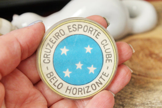 Vintage soviet USSR pin badge Cruzeiro Esporte Clube - vintage soviet badge - 1980s