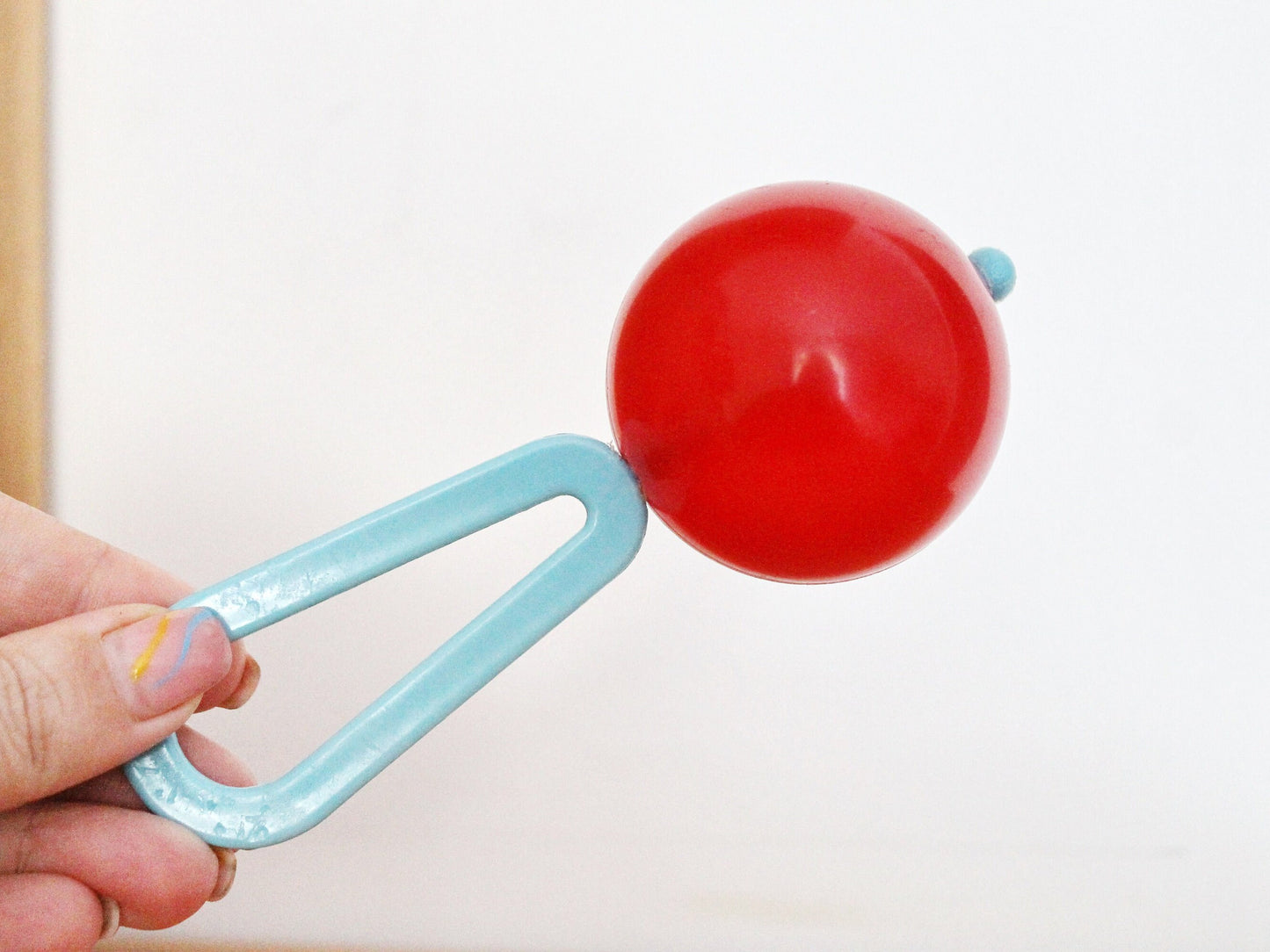 Soviet vintage baby rattle 5 inches - soviet toy - vintage toy - vintage rattle - Soviet Union toy - USSR rattle - 1970s