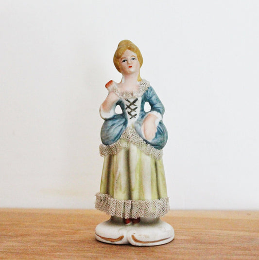 Vintage Porcelain small Lady - Germany porcelain figurine - vintage decor - Germany vintage - 1980s