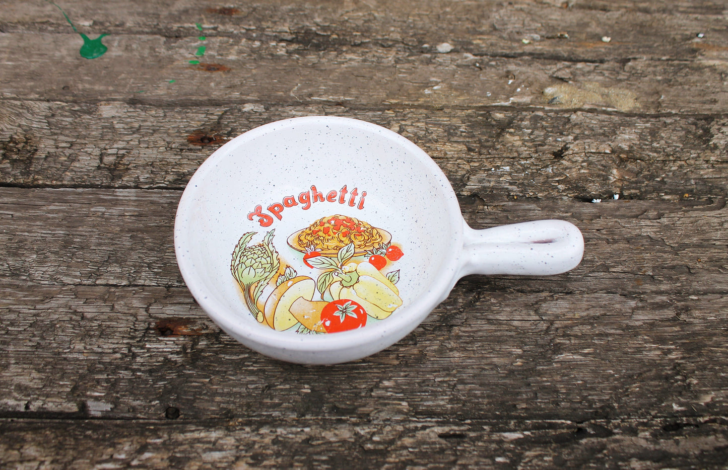 Beautiful ceramic vintage frying pan - made in Germany - 1970-1980s