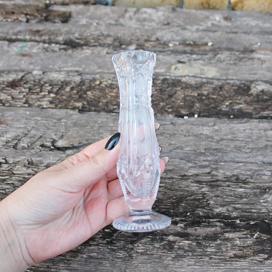 Small vintage glass vase 5.9 inches - beautiful vintage vase - Germany thin vase - home decor vase - 1980s