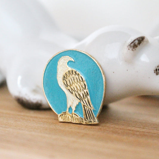 Eagle small pin - Vintage soviet USSR pin badge - bird pin badge, made in USSR, 1970s