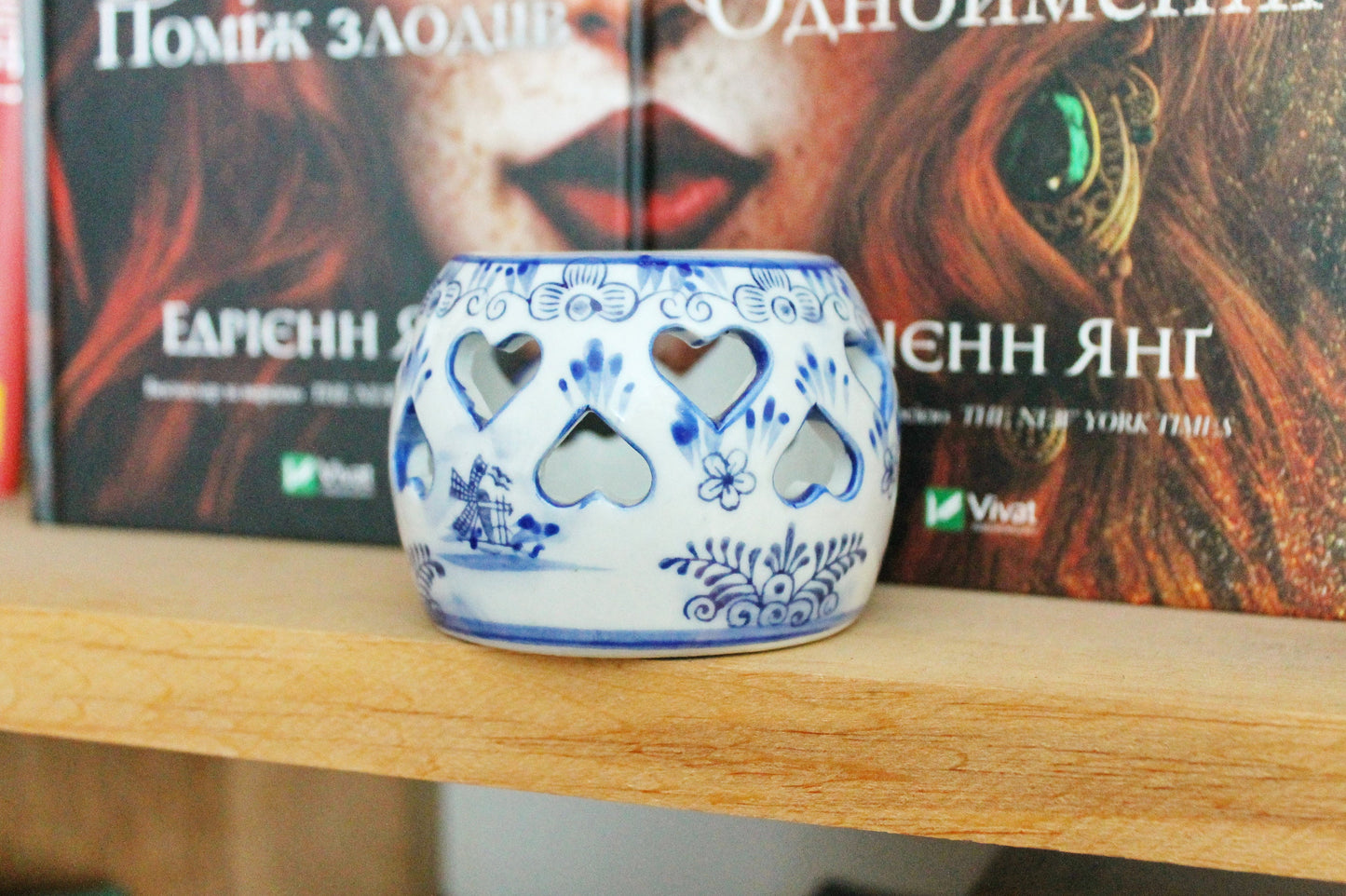 Vintage ceramic small Candle holder - Holland style candle holder - 3.1 inches - Germany vintage - 1980s