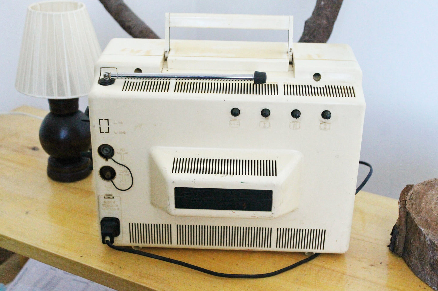 Soviet vintage small TV - television set - made in USSR - working vintage TV - 1985 - Sapphire-412