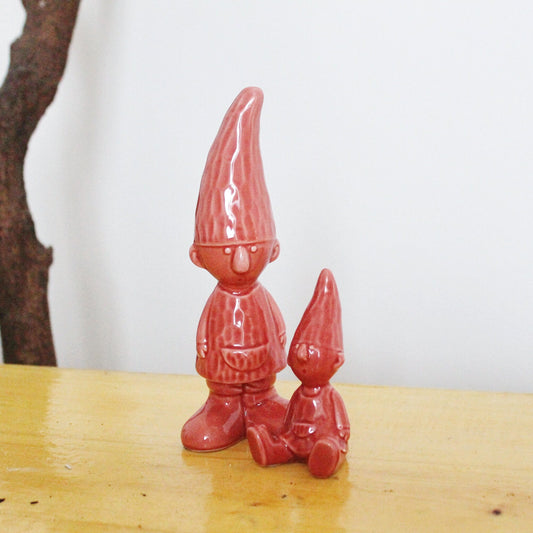 Vintage porcelain set of two Gnoms figurines - Germany Gnome figurine - vintage decor - Germany vintage - 1980s