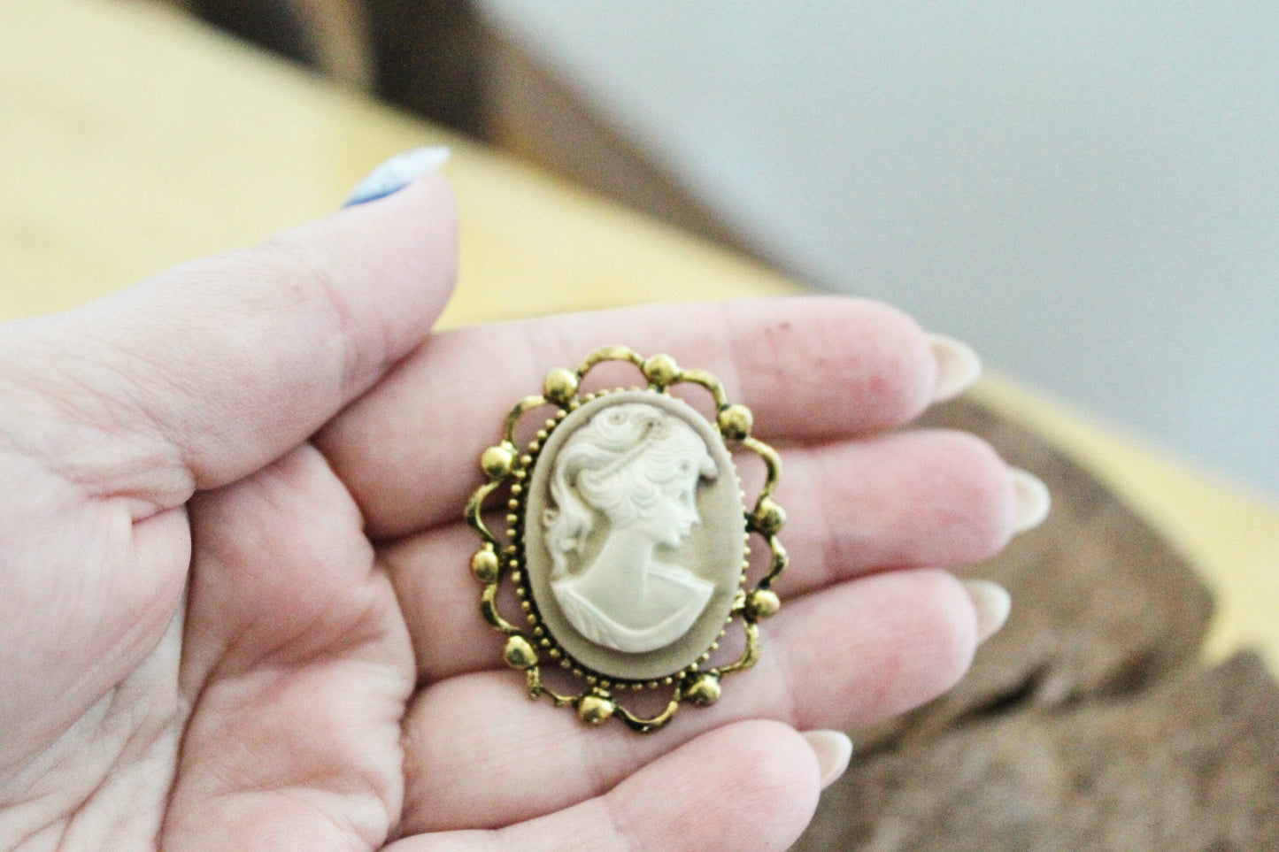 Vintage Antique Cameo - Vintage Soviet Mother's Day Jewelry - Jewelry Gift USSR - Art Deco Cameo