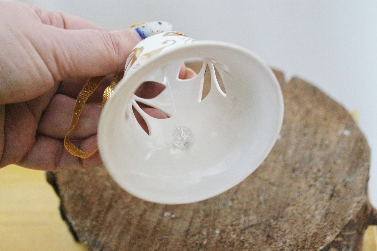 Vintage beautiful ceramic Bell - 3.3 inches - Vintage Souvenir - Germany porcelain