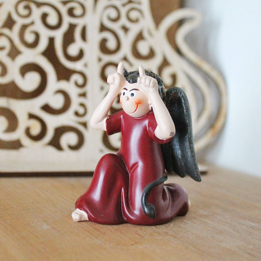 Vintage small funny devil plastic figurine - 3.1 inches - vintage decor - Germany vintage - 1990s