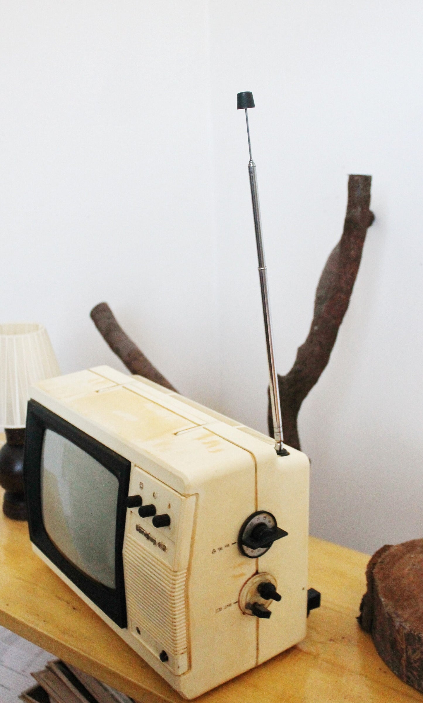 Soviet vintage small TV - television set - made in USSR - working vintage TV - 1985 - Sapphire-412