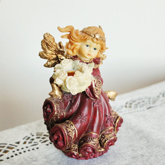 Vintage beautiful Angel candle holder - 5.5 inches - vintage decor - made of gypsum - Germany vintage - 1990s