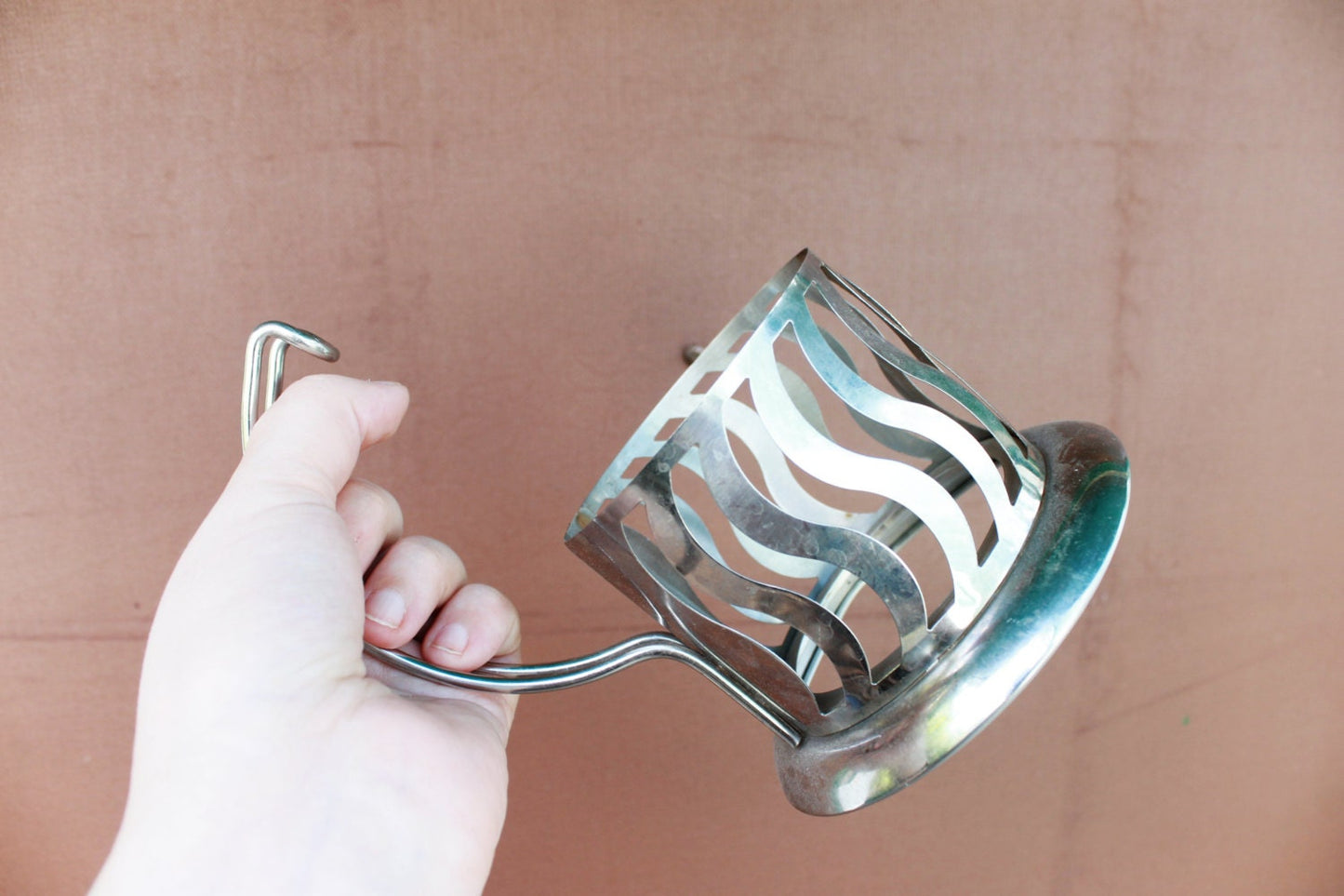 BIG Vintage Tea Glass Holder - Ukrainian vintage - 1980s