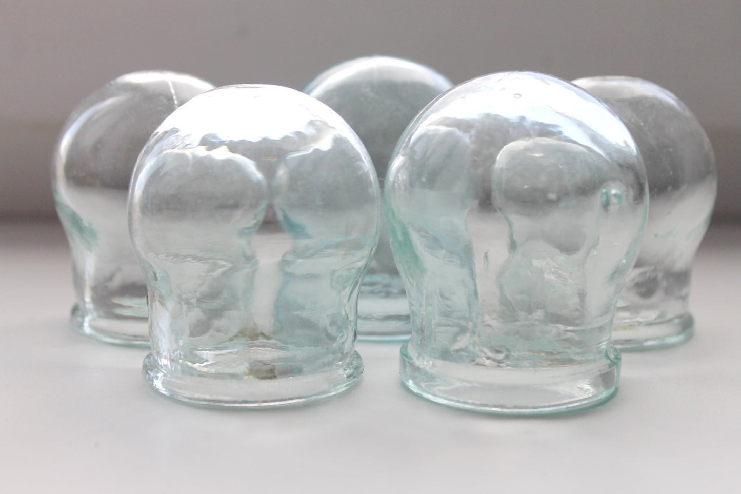 Set of 5 soviet medicine glass - Soviet medical Cupping, vintage jars, Made in USSR