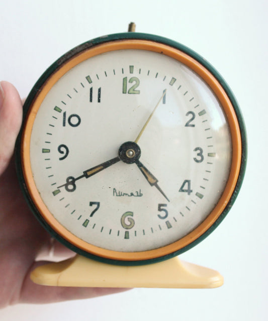 Shabby chic Vintage Rare Alarm Clock - Soviet Mechanical Alarm Clock Vitjaz- Home Decor - Vintage Decor