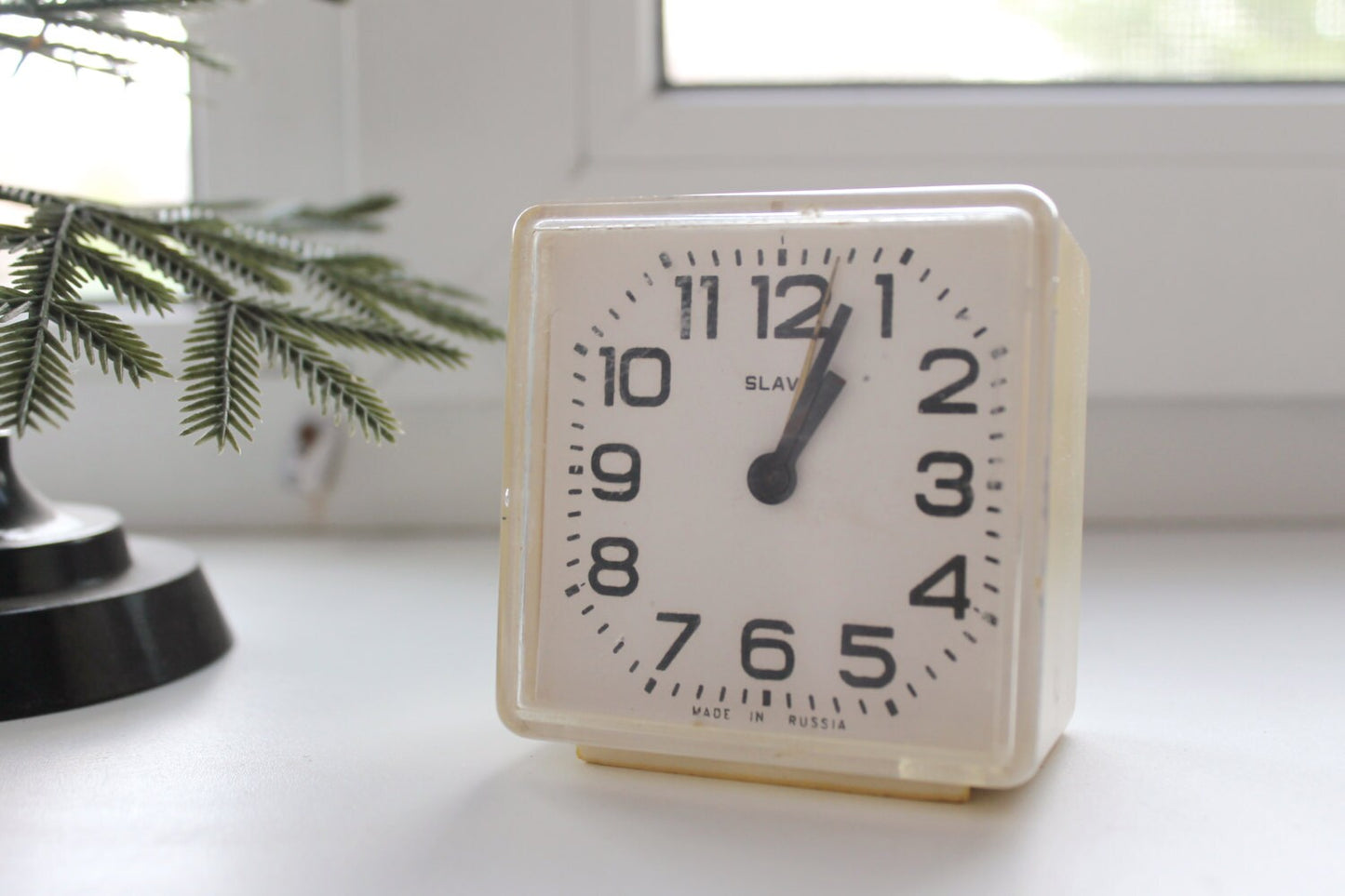 SLAVA - Shabby chic Vintage Rare Alarm Clock - Soviet Mechanical Alarm Clock - Home Decor - Vintage Decor
