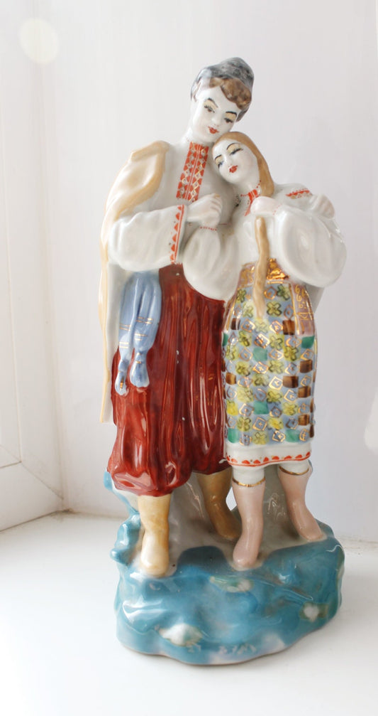 USSR vintage porcelain figurine "Ukrainian May night" - USSR vintage - 1970s - Hand painted