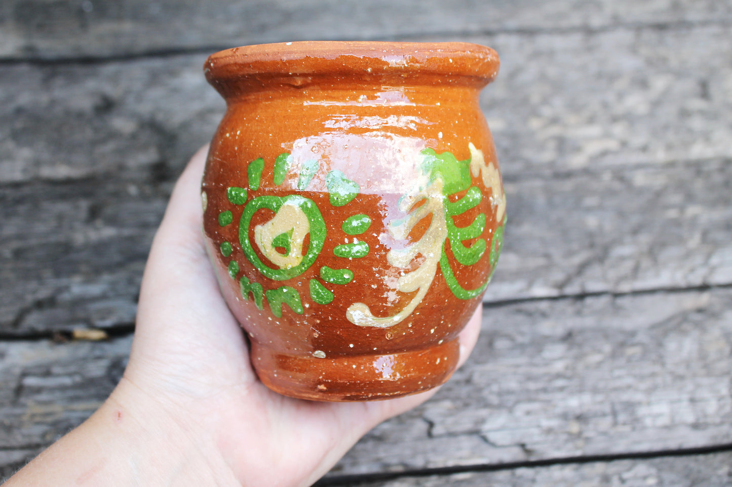 Old Ceramic Pottery Vintage Clay Pot - Old Brown Pots Ukrainian traditional jar - USSR pottery jug - handmade pottery jug