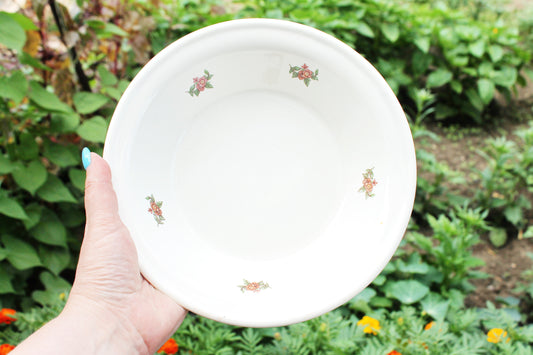 Beautiful vintage ceramic big plate with flowers 9.1 inches - Budy Porcelain Factory - beautiful ukrainian ceramic plate - 1960s