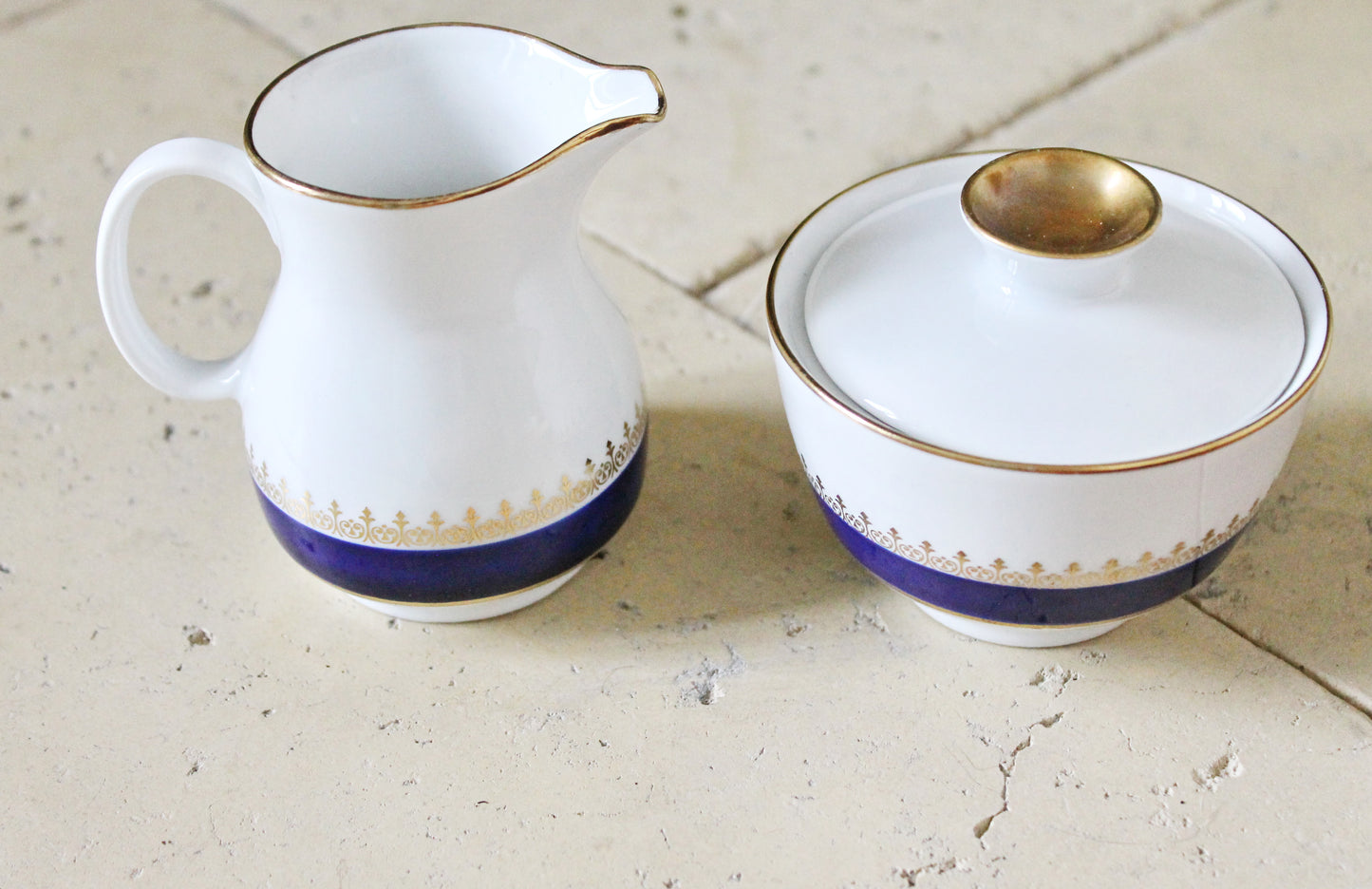 Porcelain Germany Set of Сreamer and Sugar Bowl Winterling markleuthen Bavaria - Vintage porcelain - Made in Germany - 1970s