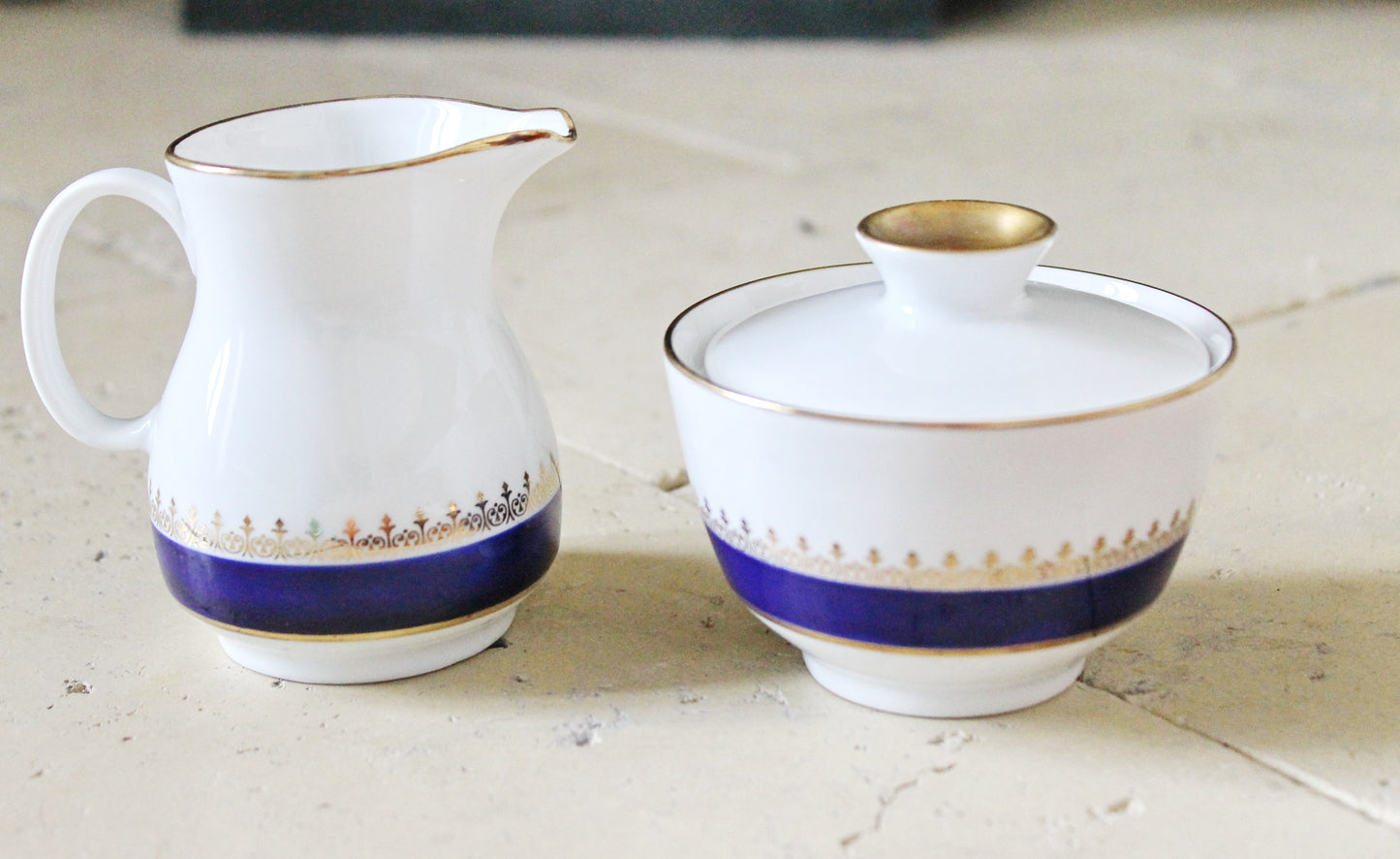 Porcelain Germany Set of Сreamer and Sugar Bowl Winterling markleuthen Bavaria - Vintage porcelain - Made in Germany - 1970s