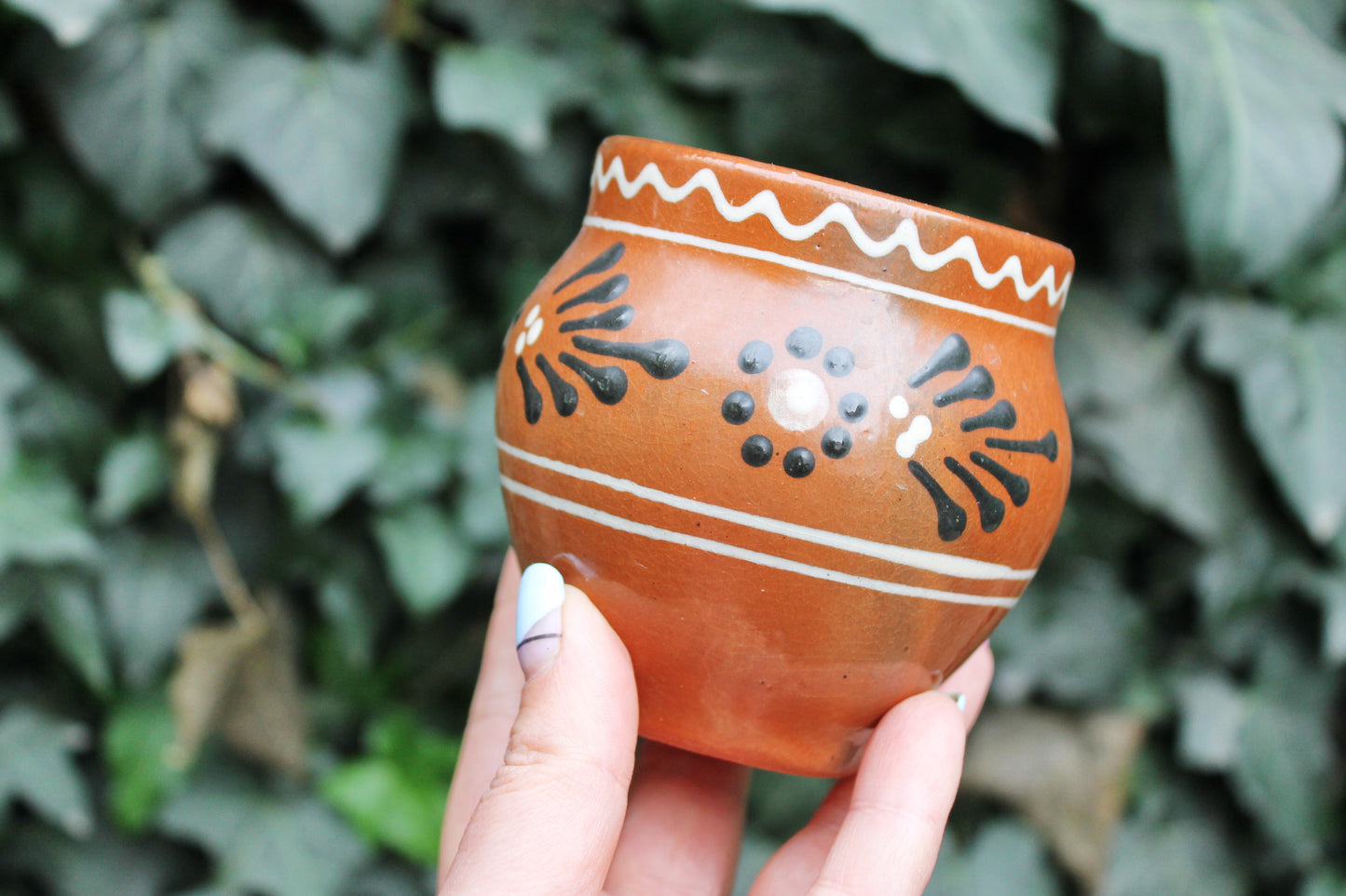 Set of two Old Ceramic Pottery Vintage Clay Pots - Old Brown Pots Ukrainian traditional jar - USSR pottery jugs - handmade pottery jugs