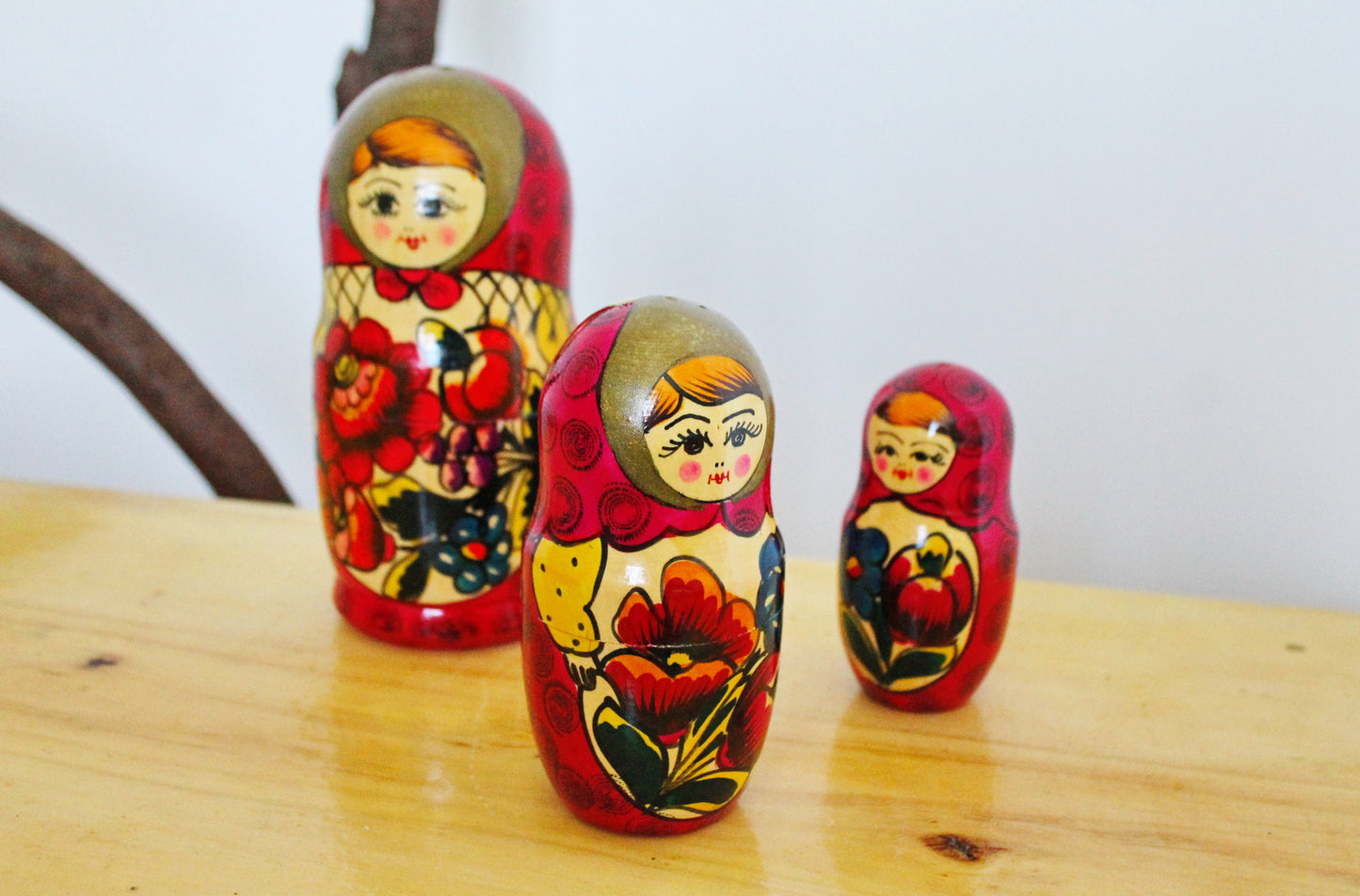 Vintage USSR Nesting dolls - 7.9 inches - USSR doll - Collectible doll - 1970s -Matryoshka